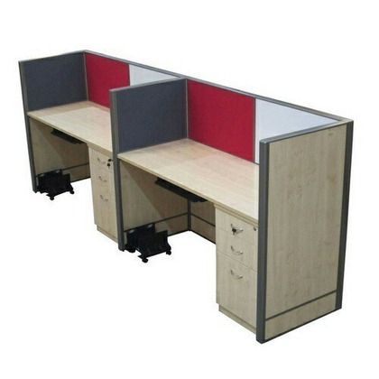 Wooden and Fabric Aluminium Panel Desking Workstation