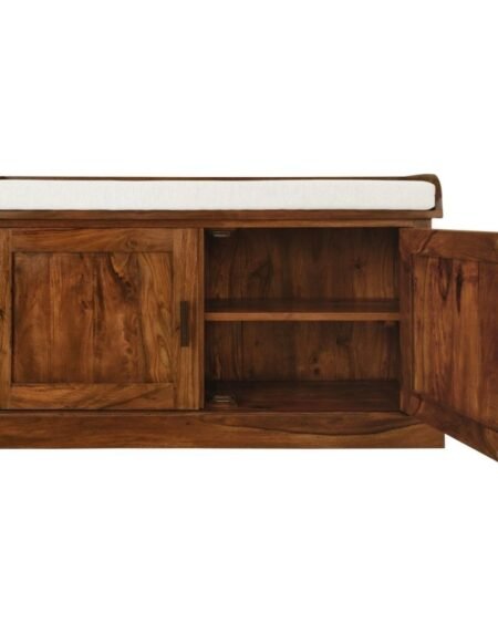 Wood Shoe Cabinet with Seat for Home