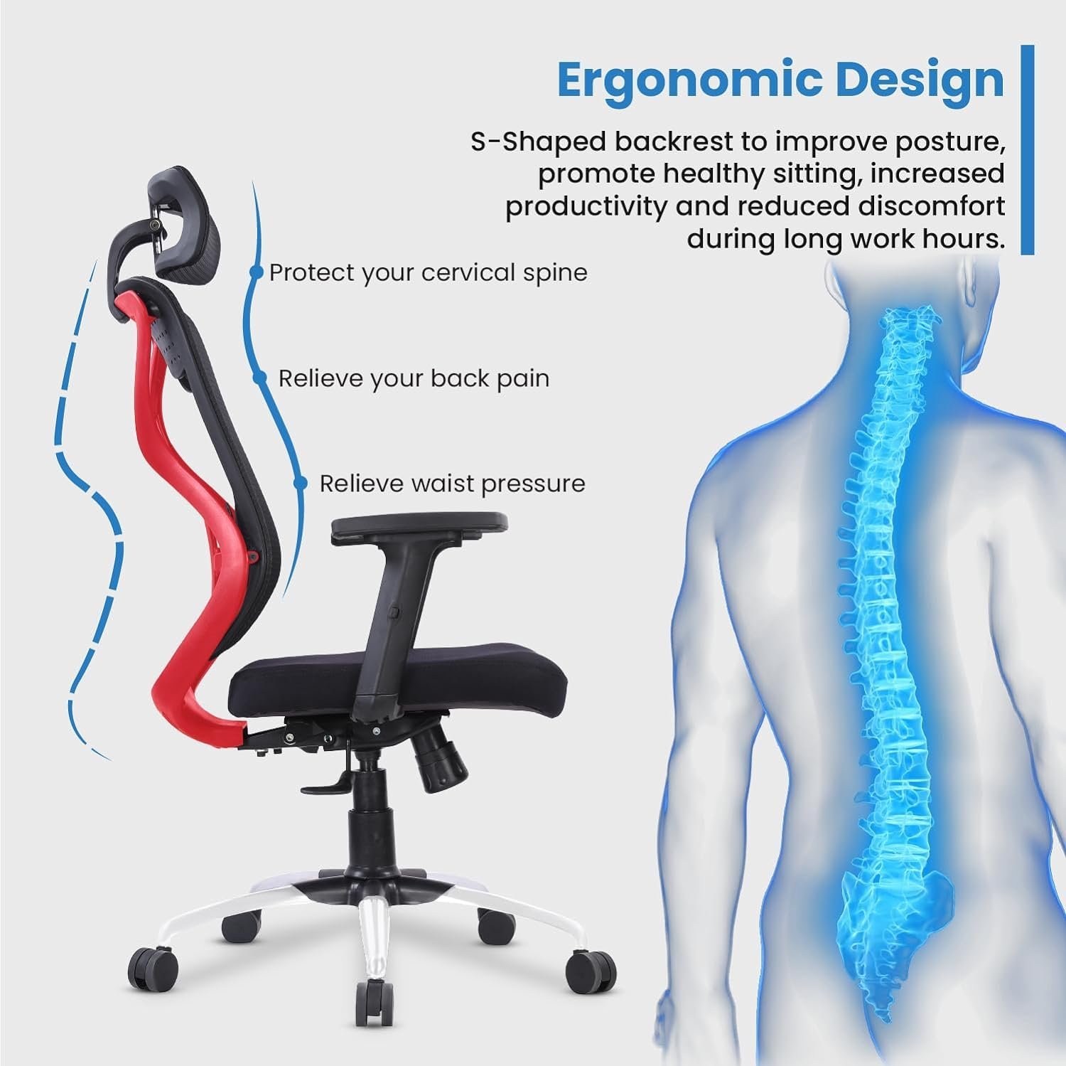 Ultra Premium Office Chair | Multi Lock Synchro Mechanism - Image 3
