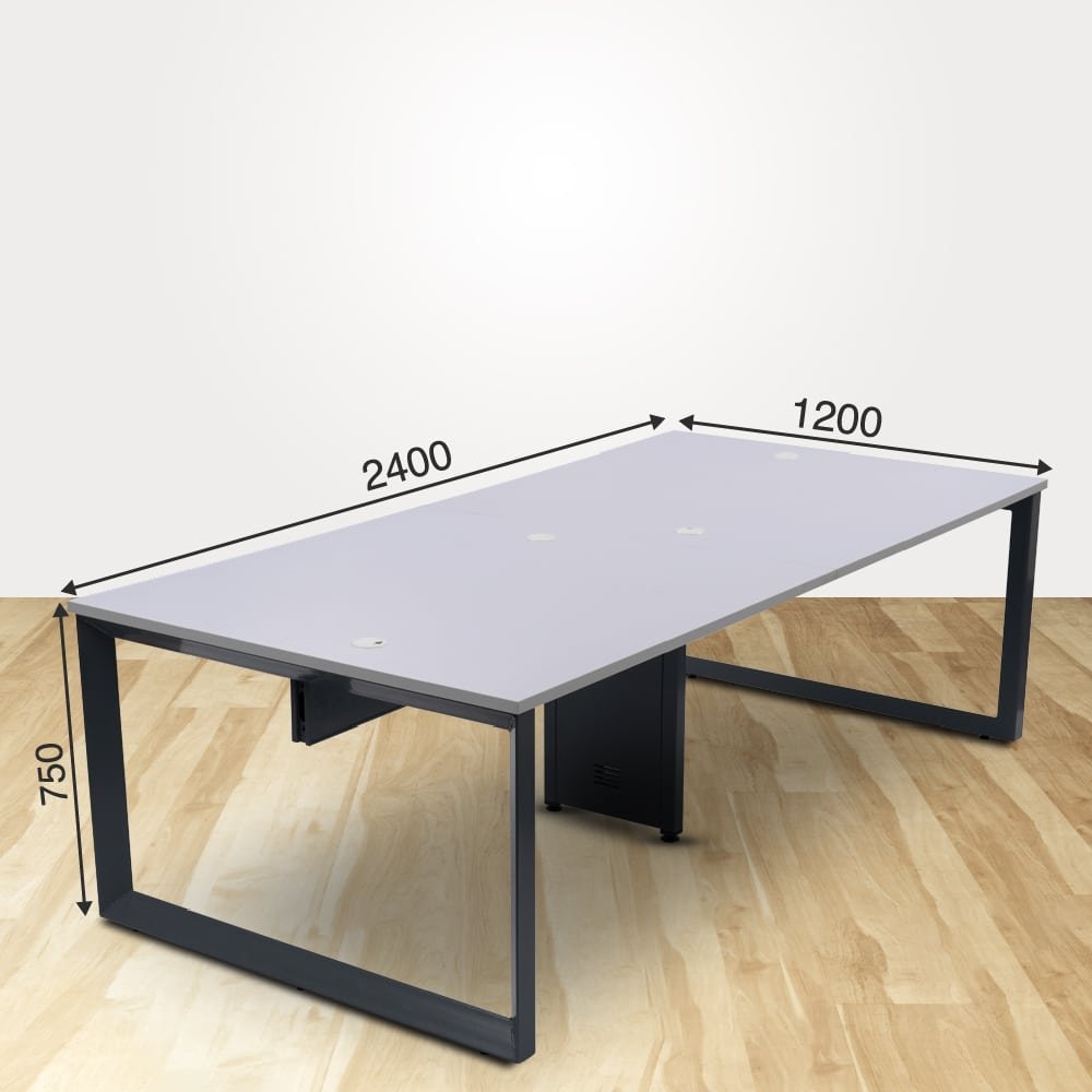 Computer Desk Home/Office Desk MDF Board with Flat Surface | 4 People B2B Workstation 25mm Top White - Image 4