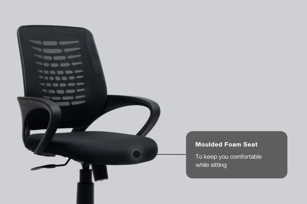 Office Revolving Desk Chair with Low Back Lumbar Support | Ideal Chair for Work from Home & Study - Image 2