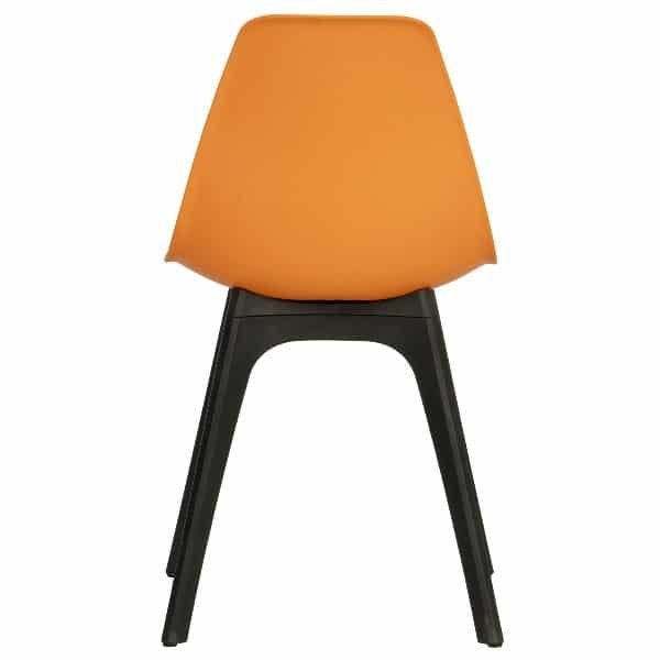 Plastic Chairs for Visitor Sitting, Dining Chair, Side Chair, Kitchen, Restaurants, Hotels in Orange & Black Color - Image 4