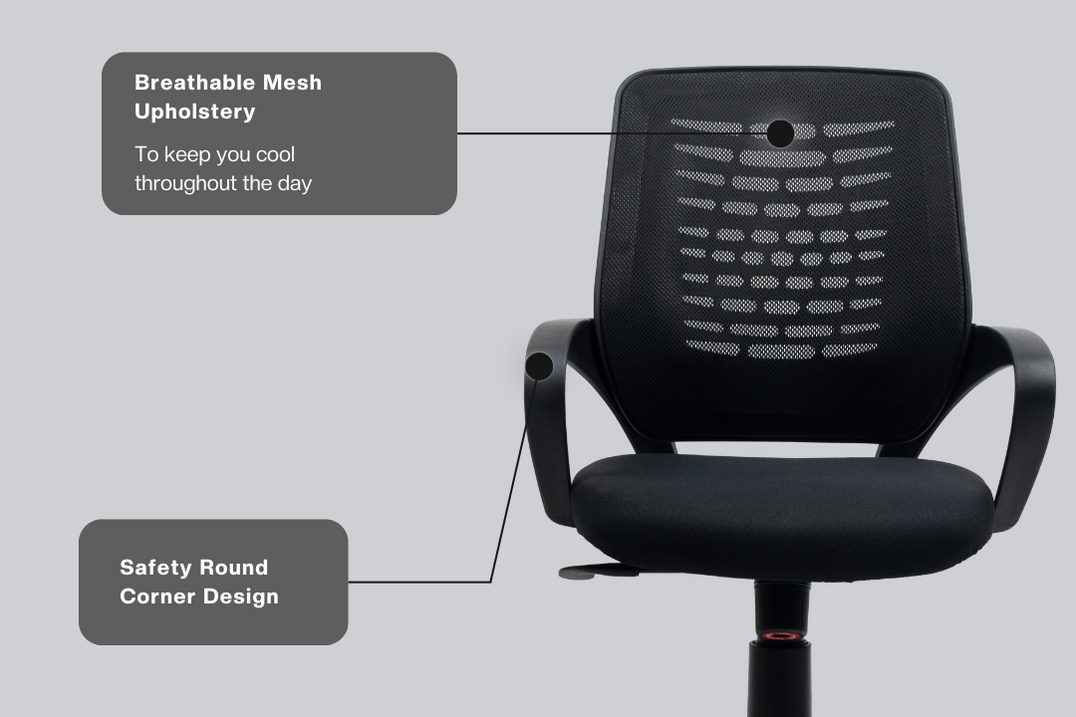 Office Revolving Desk Chair with Low Back Lumbar Support | Ideal Chair for Work from Home & Study - Image 3